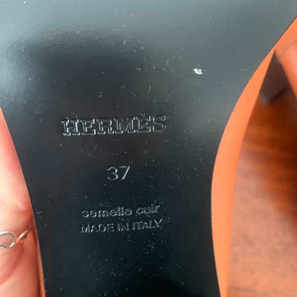 Hermes NWT Elysee 70 Leather Pumps Heeled Loafers Brown Size US 6.5 / EU 37 - Picture 10 of 13